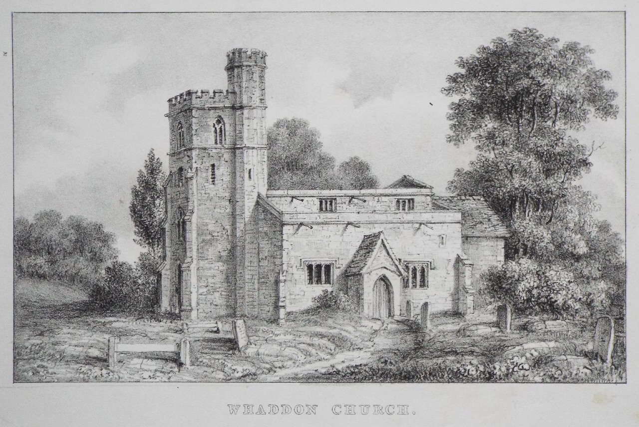 Lithograph - Whaddon Church.